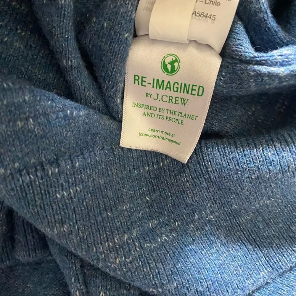 J Crew Sweater Mens Size Medium Long Sleeve Preppy Blue Pullover Business Casual
